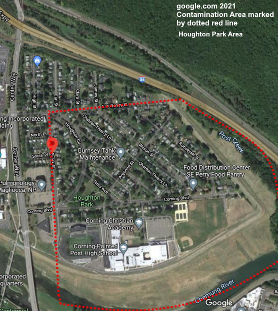 Houghton Park Contamination Map