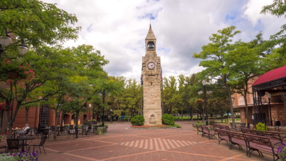 Plaza  with Clock Tower on Market St